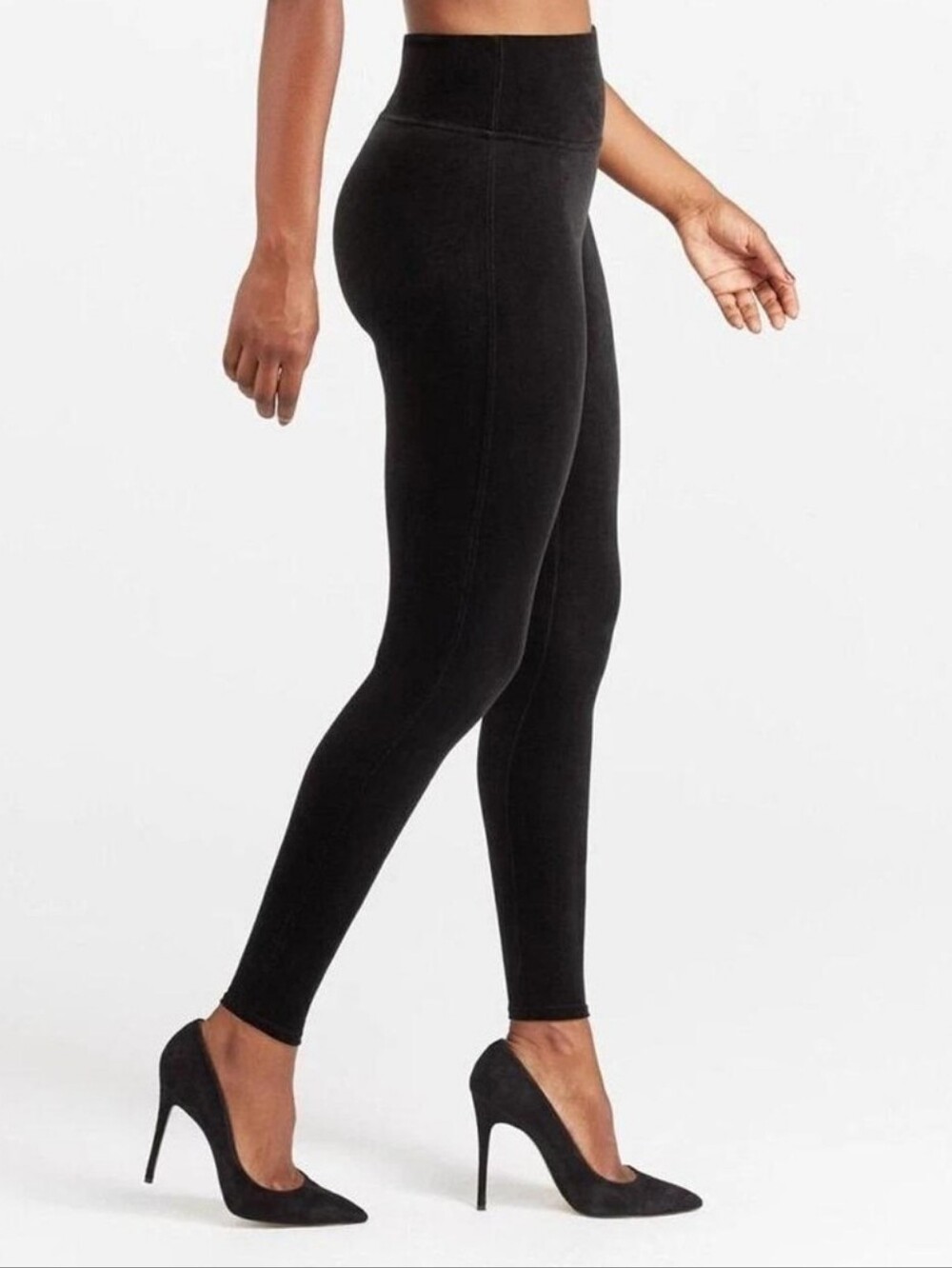 NWT SPANX Ready-to-Wow! Black Velvet High Rise Shaping Leggings (Size M)